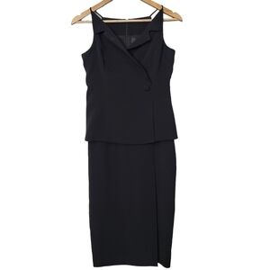 Cushnie Et Ochs Black Blazer Top Dress